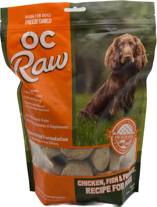 OC Raw Freeze Dried Raw Dog Food Chicken & Fish 14oz