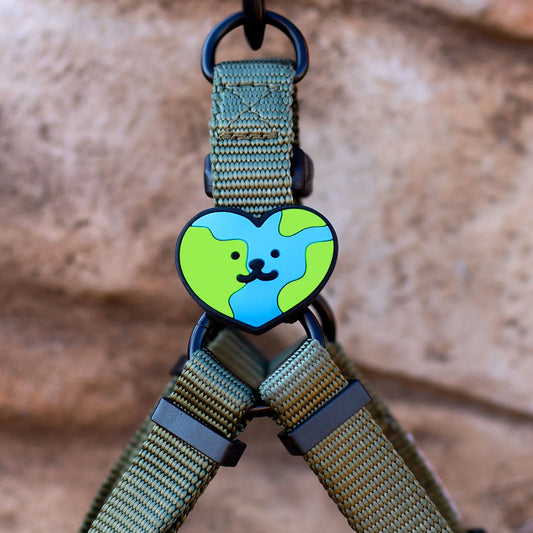 Jiby Dog Crew Charm Earth Heart