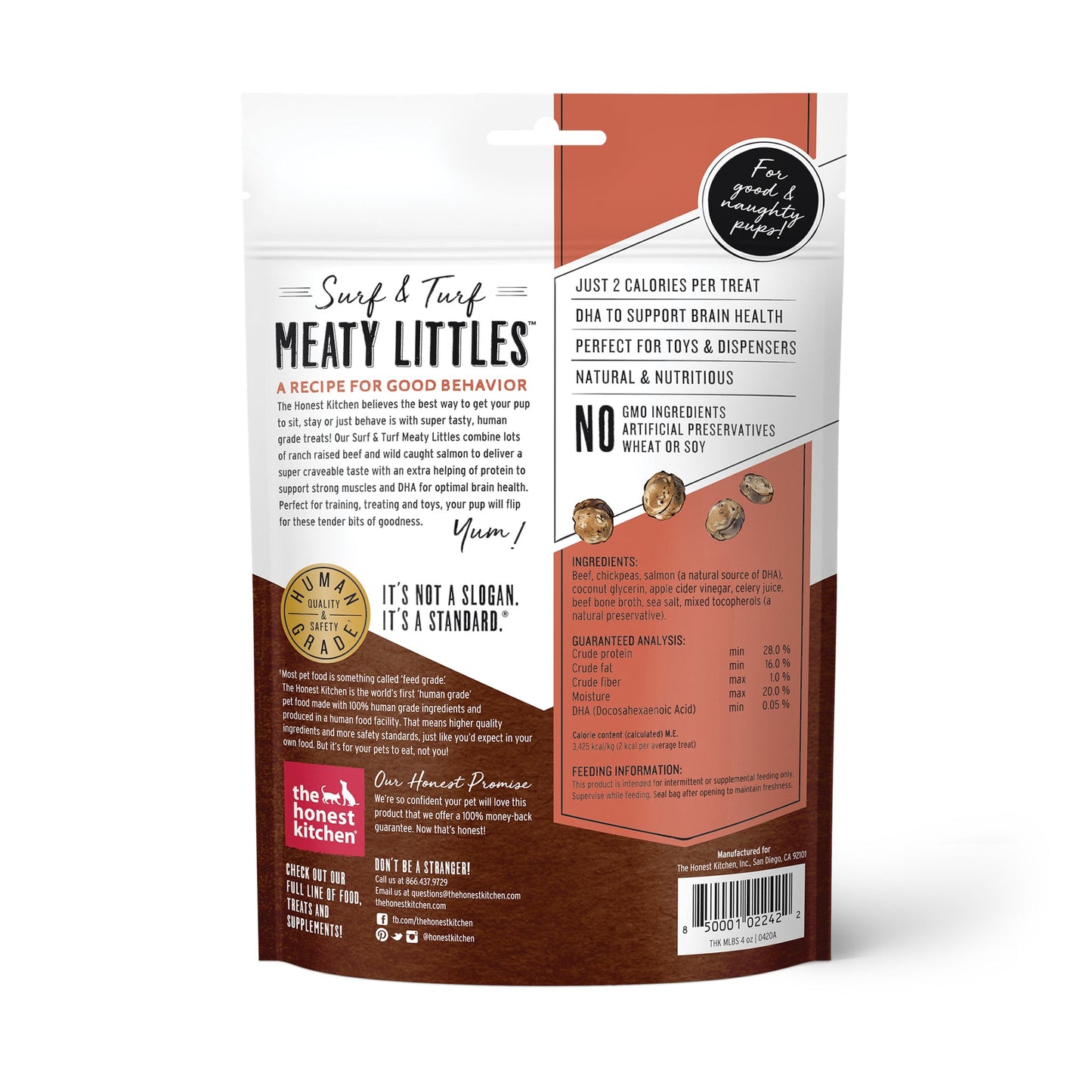 Honest Kitchen Beef & Salmon Meaty Littles 4 oz