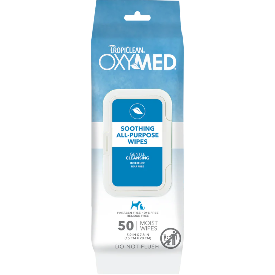 Tropiclean OxyMed Soothing Relief Wipes 50ct
