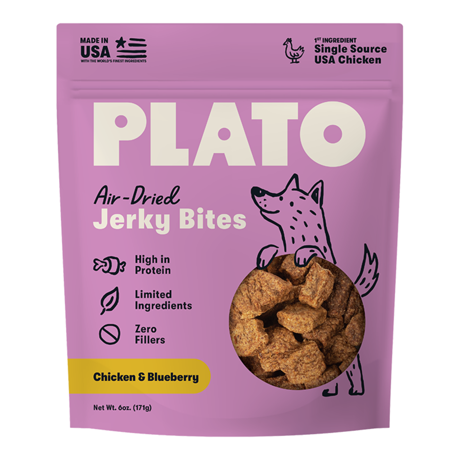 Plato Jerky Bites Dog Treats 6oz