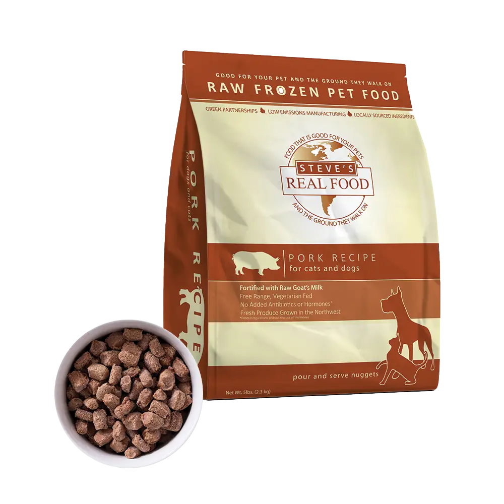 Steve's Real Food Frozen Raw Dog Food Pork Recipe