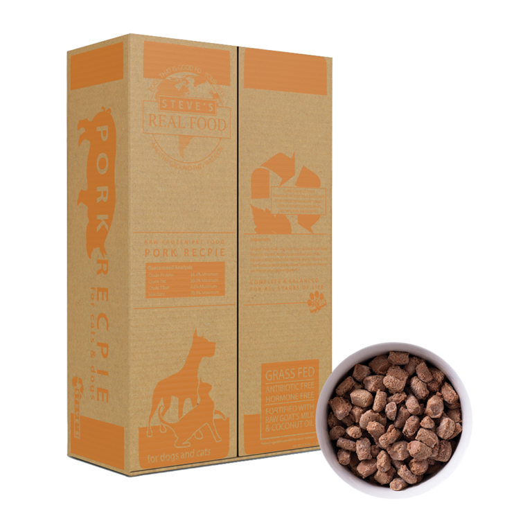 Steve's Real Food Frozen Raw Dog Food Pork Recipe