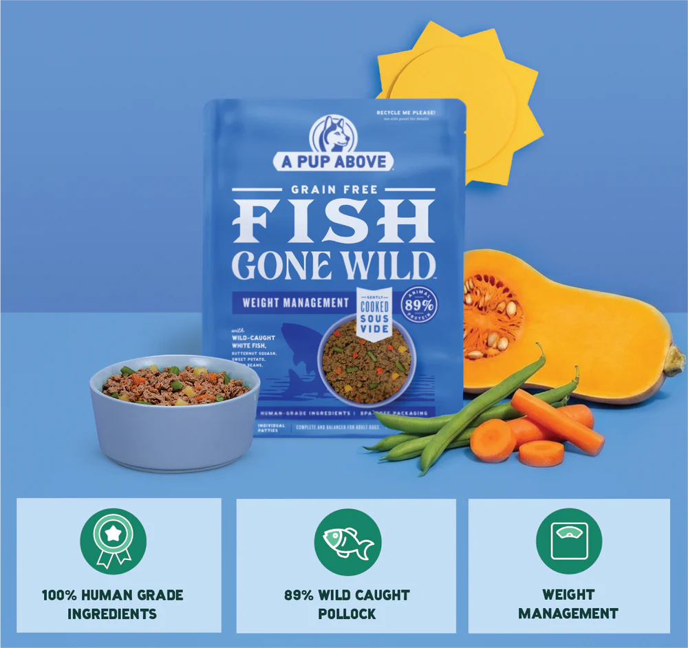 A Pup Above Fish Gone Wild Gently Cooked Dog Food