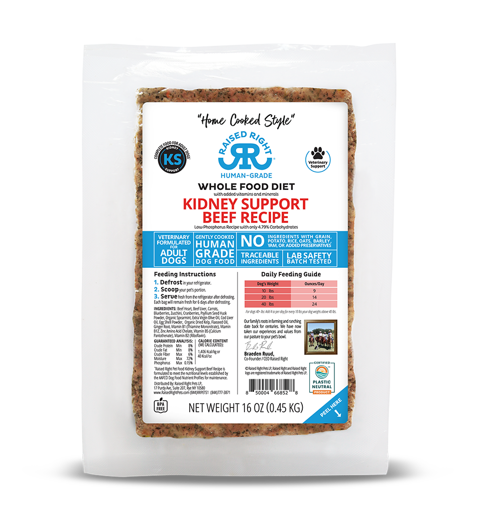 Raised Right Frozen Kidney Support Beef 16oz