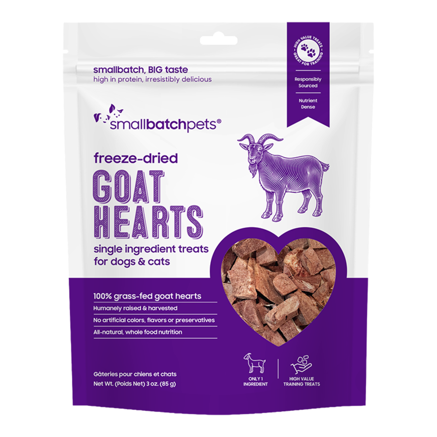 Small Batch Freeze Dried Treats Goat Heart 3oz