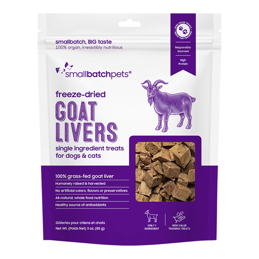 Small Batch Freeze Dried Treats Goat Liver 3oz