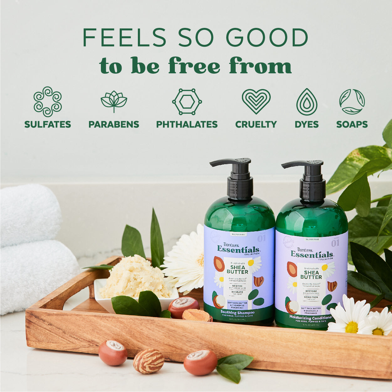 Tropiclean Essentials Shampoo Shea Butter 16oz