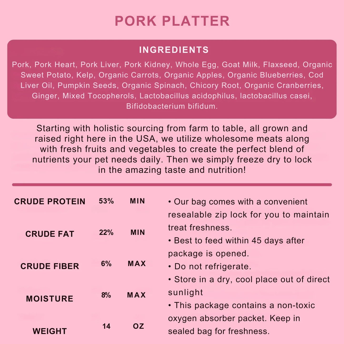 Shepherd Boy Farms Freeze Dried Pork 14oz