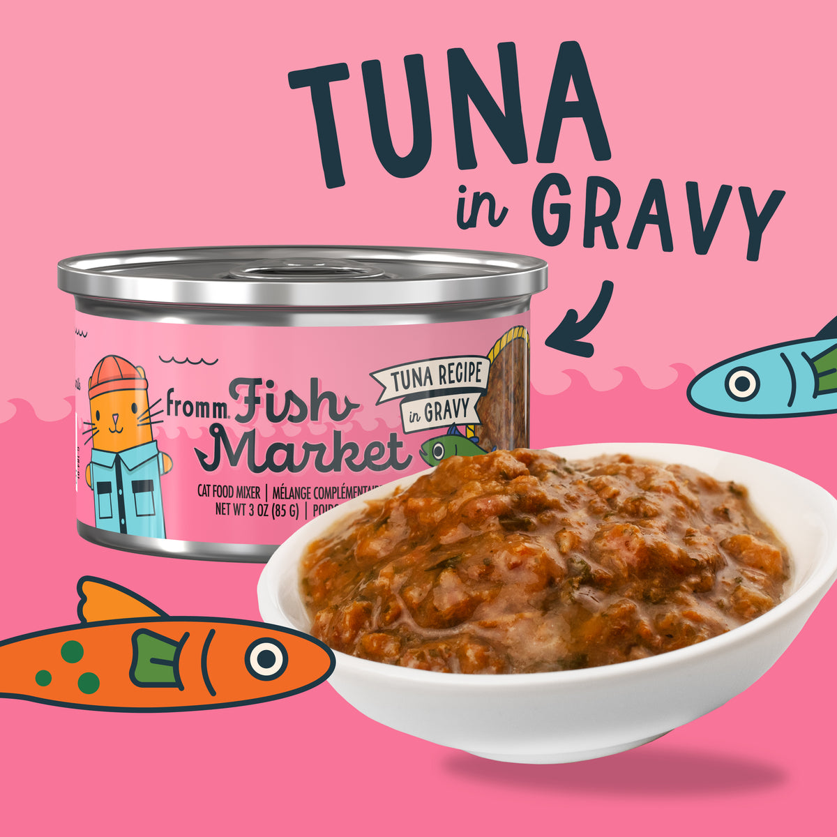 Fromm Fish Market Tuna Recipe in Gravy Food Mixer 3oz