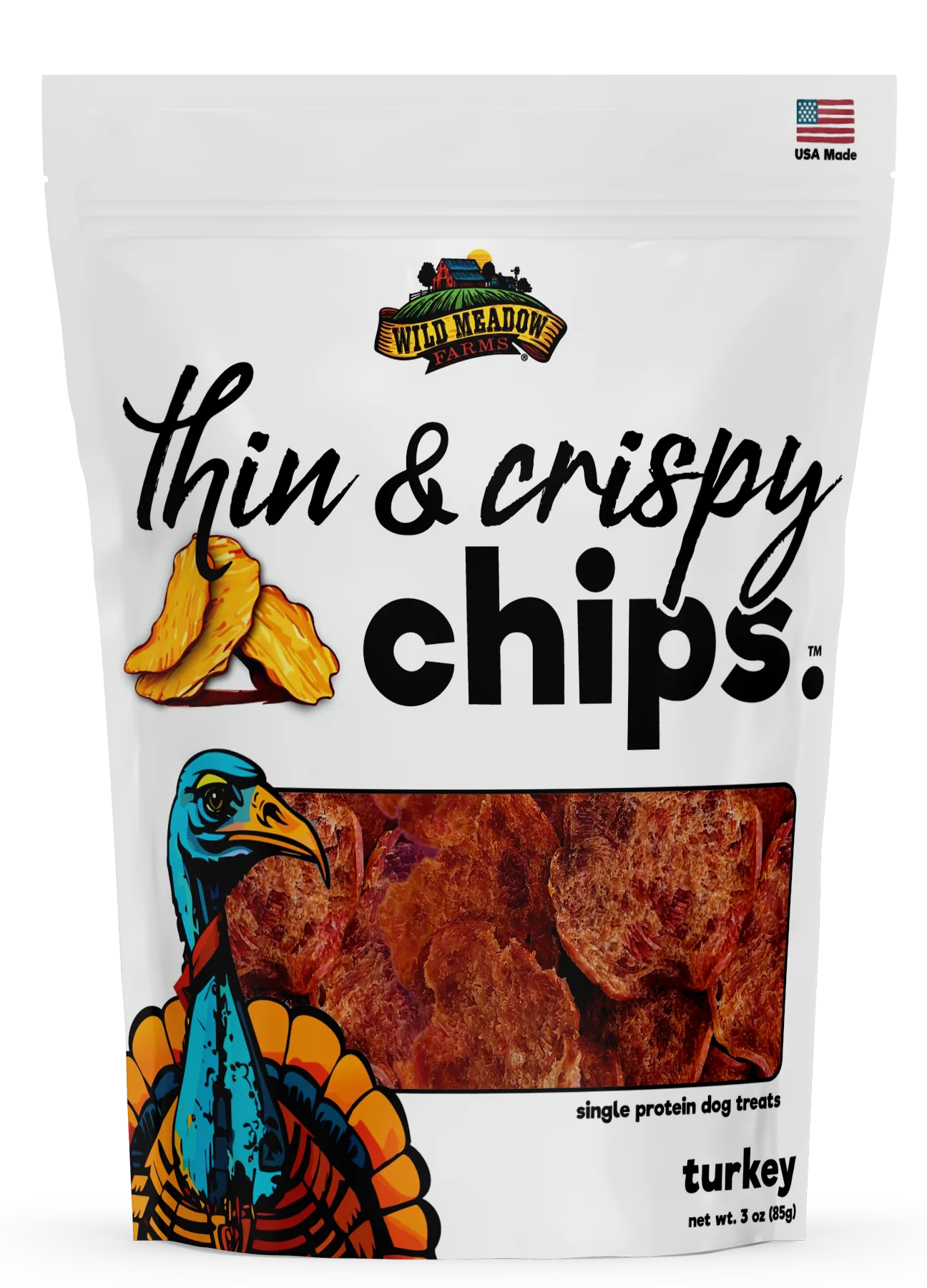 Wild Meadow Farms Thin & Crispy Turkey Chips 3oz