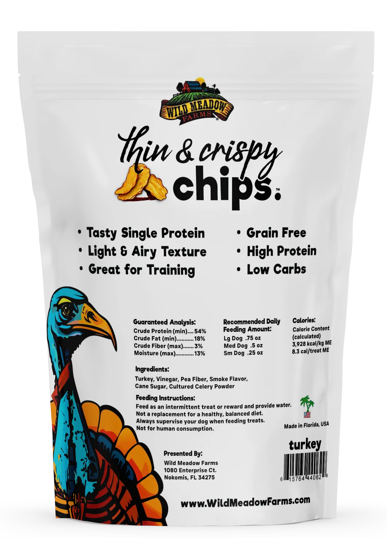 Wild Meadow Farms Thin & Crispy Turkey Chips 3oz