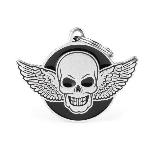 MyFamily Bronx Winged Skull Head Dog Tag