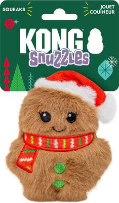 KONG Holiday Snuzzles Mini Santa Gingerbread XS Dog Toy