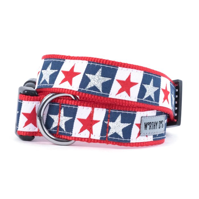 The Worthy Dog Stars and Stripes Collar