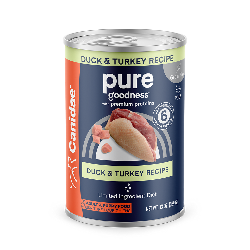 Canidae Pure Grain Free Duck and Turkey Canned Dog Food 13oz