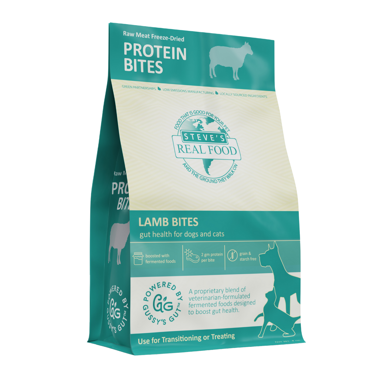 Steve's Real Food Dog & Cat Freeze-Dried Lamb Protein Bites 4oz