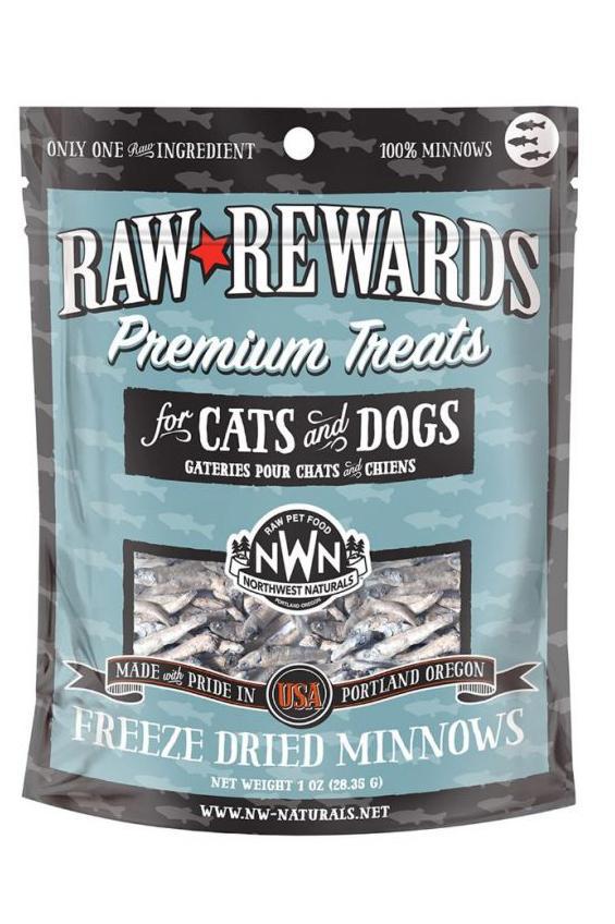 Northwest Naturals Raw Rewards Freeze Dried Minnow Treats 1oz