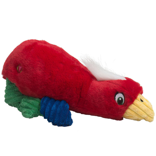 HuggleHounds Fuzzy Flock Knottie Parrot Dog Toy