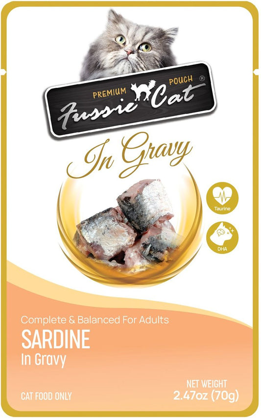 Fussie Cat Sardine in Gravy Pouch 2.47 oz