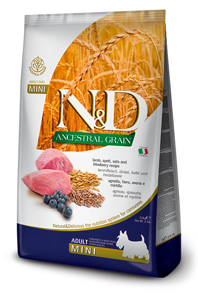 Farmina N&D Ancestral Grain Lamb & Blueberry Mini Adult Dog Food