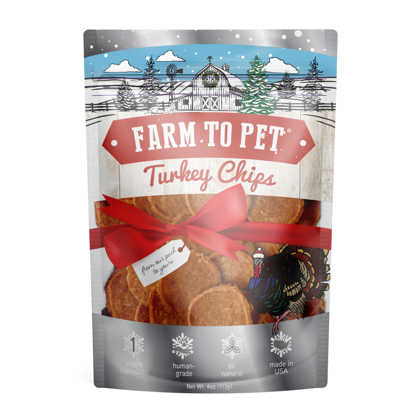 Farm to Pet Holiday Turkey Chips Dog Treats