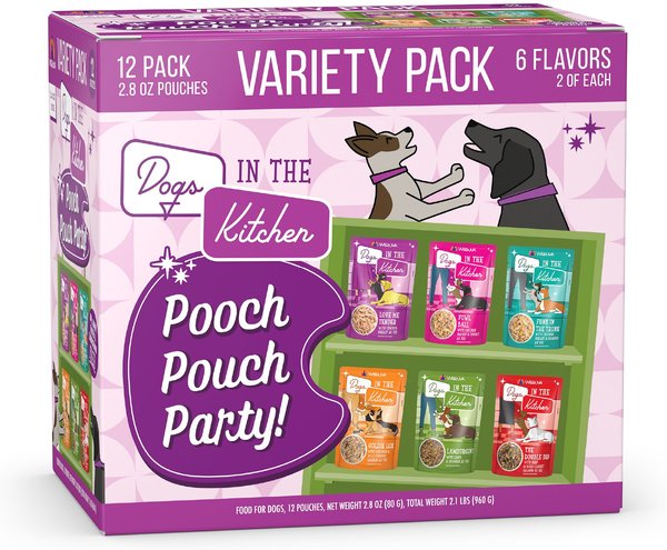 Dogs in the Kitchen Variety Pack Pooch Pouch Party 2.1 lbs