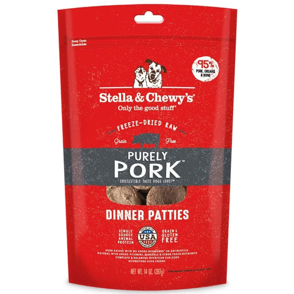 Stella & Chewy's Freeze Dried Purely Pork Dinner Patties 14oz