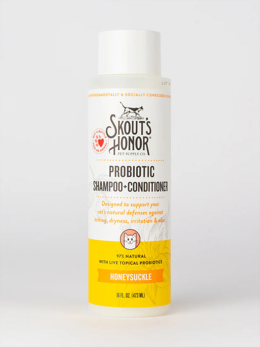 Skout's Honor Honeysuckle Probiotic Shampoo+Conditioner for Cats 16oz