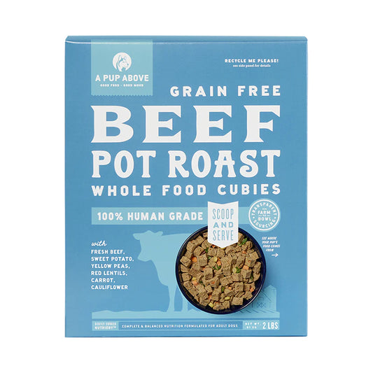 A Pup Above Beef Pot Roast Cubies Dog Food 2lb