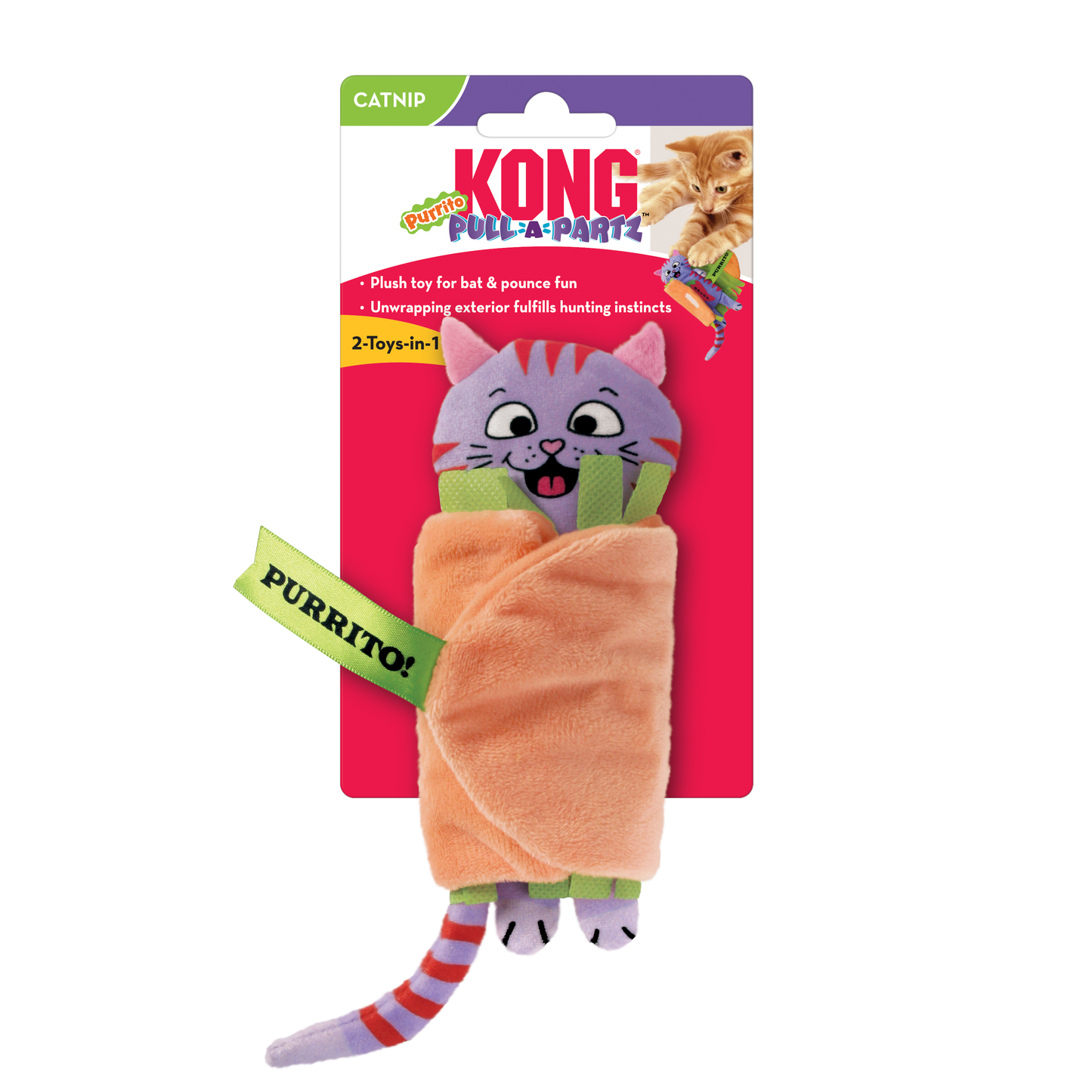 The KONG Company Pull A Partz Purrito Cat Toy