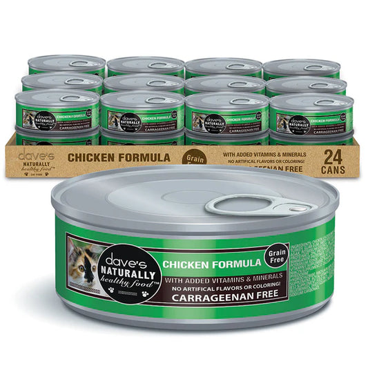 Dave's Naturally Healthy Grain Free Chicken Recipe Canned Cat Food 5.5oz
