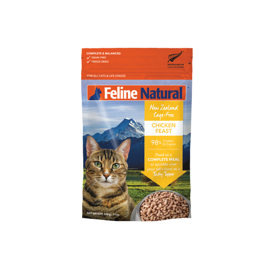 Feline Natural Freeze Dried Chicken Feast Cat Food 11 Oz