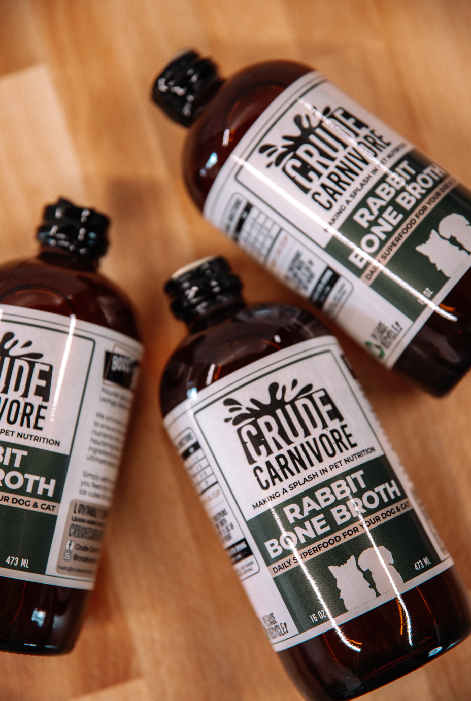 Crude Carnivore 16oz Rabbit Bone Broth