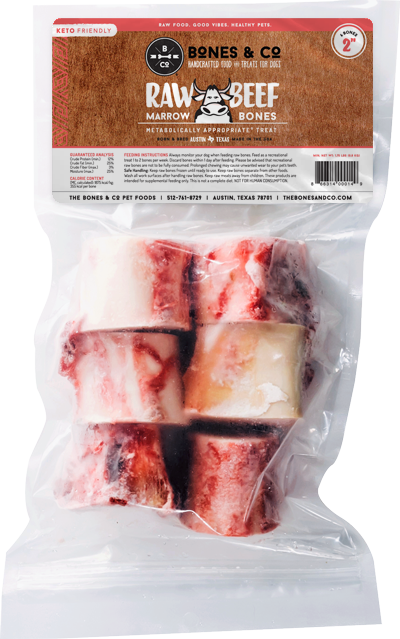 Bones N Co Raw Marrow Beef Bones 6-pack