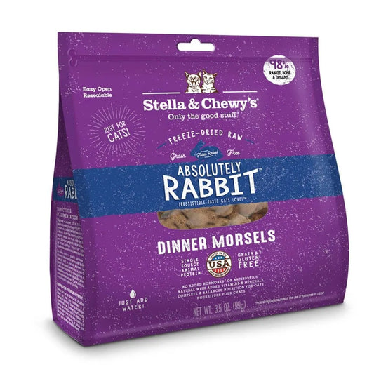 Stella & Chewy's Freeze Dried Raw Cat Food Absolutley Rabbit Dinner Morsels