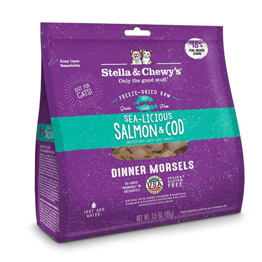 Stella & Chewy's Freeze Dried Raw Cat Food Sea-Licious Salmon & Cod