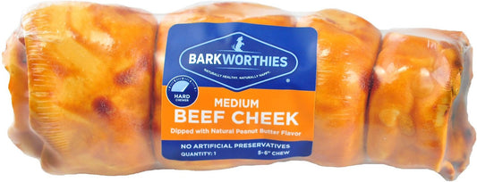 Barkworthies Beef Cheek PB Dipped Medium