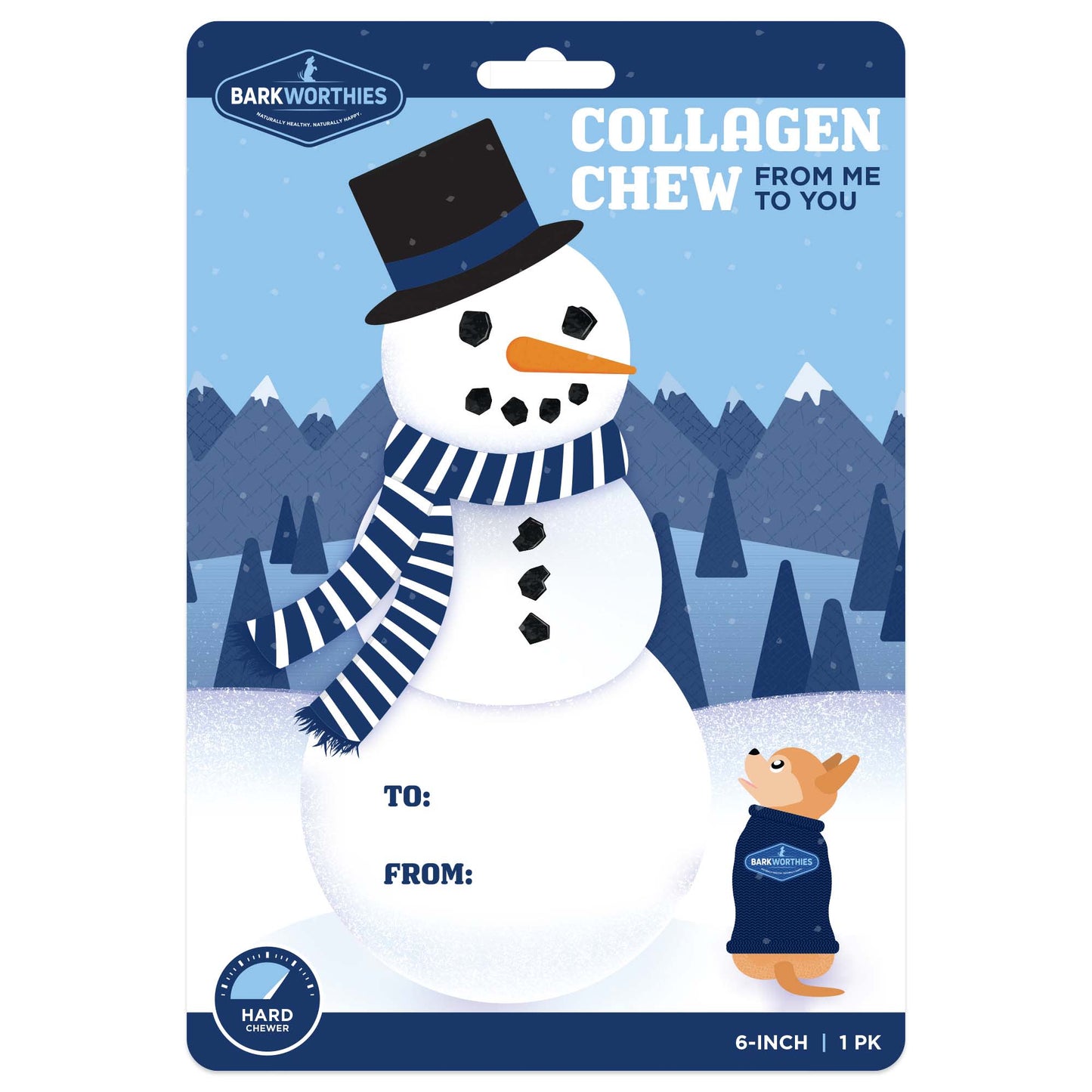 Barkworthies Collagen Snowman Gift