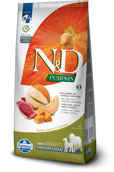 Farmina N&D Dog Pumpkin Duck & Cantaloupe Melon Medium/Maxi Adult Dog Food 26.5lb