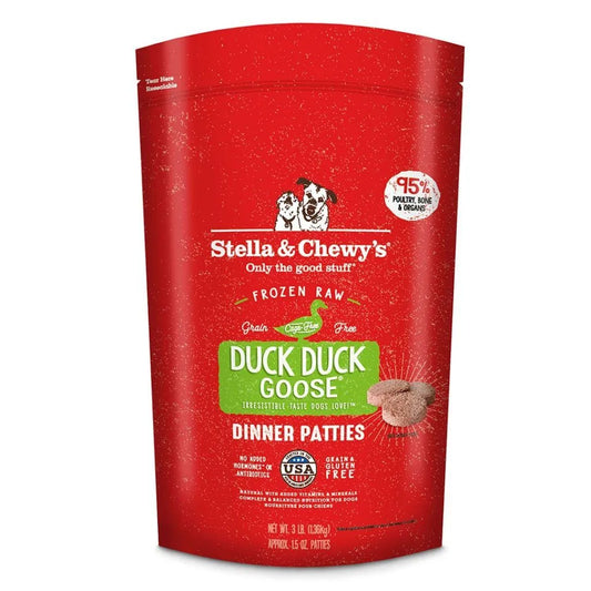 Stella & Chewy's Frozen Raw Duck Duck Goose Dinner Patties 6lb