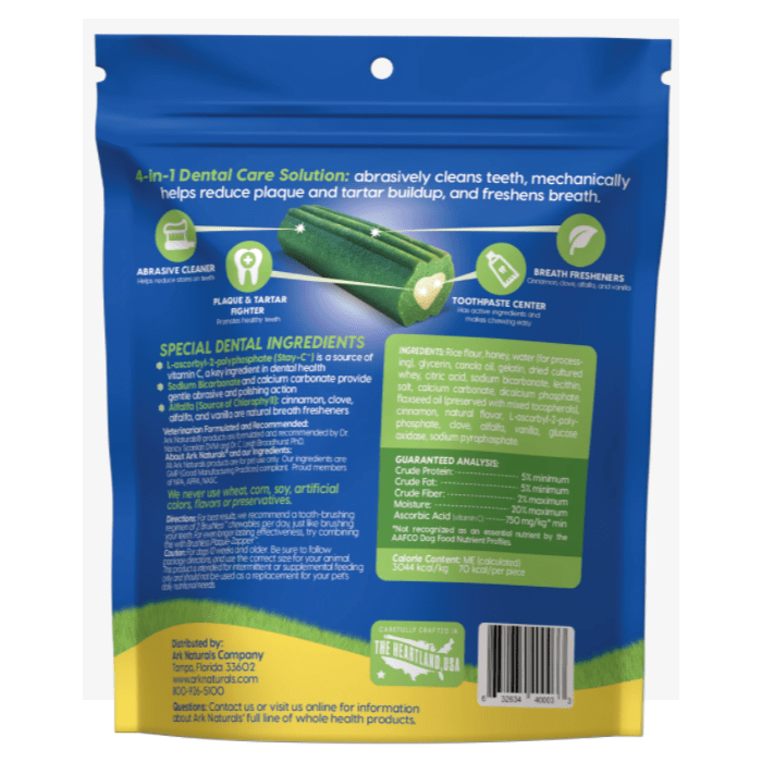 Ark Naturals Brushless Toothpaste Dental Chews Large 18-oz