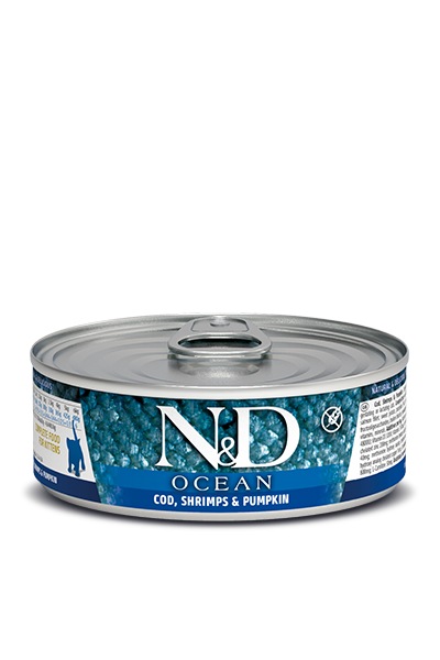 Farmina N&D Cod Shrimp & Pumpkin Stew Canned Cat Food 2.5oz