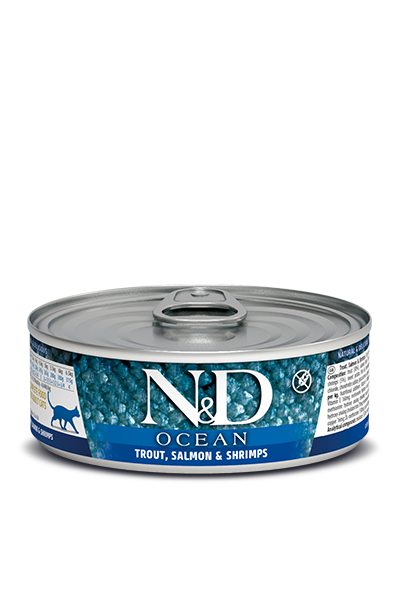 Farmina N&D Trout Salmon & Shrimps Canned Cat Food 2.5oz