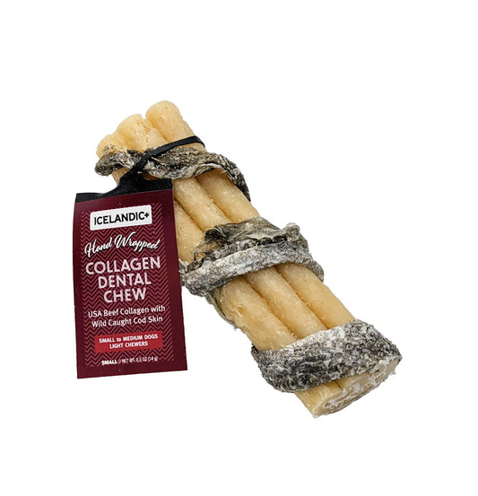 Icelandic Collagen Dental Chew Wrapped in Cod Skin