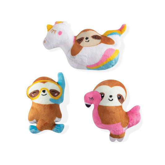 Fringe Studio Summer Sloths Small Dog Toys 3 Pack