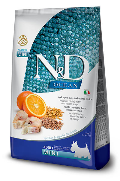 Farmina N&D Ancestral Grain Ocean Cod & Orange Mini Adult Dog Food