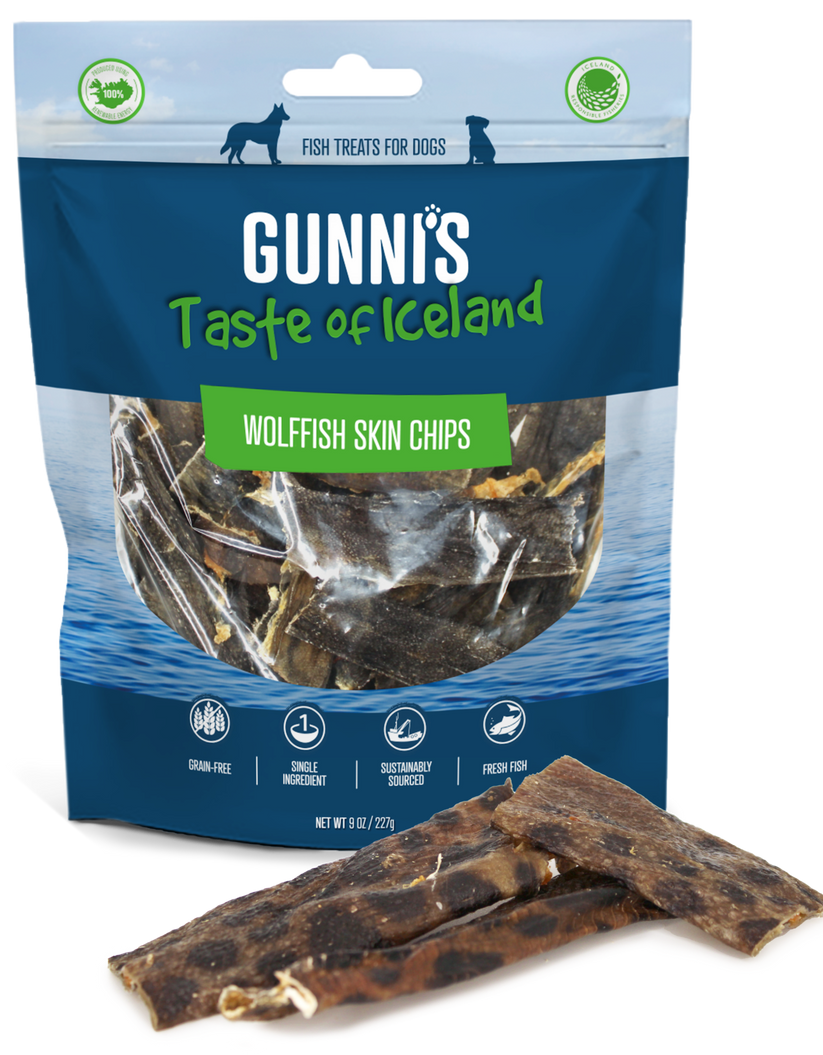 Gunni's Pet Wolf Fish Skin Chips 9 oz