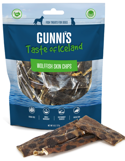 Gunni's Pet Wolf Fish Skin Chips 9 oz