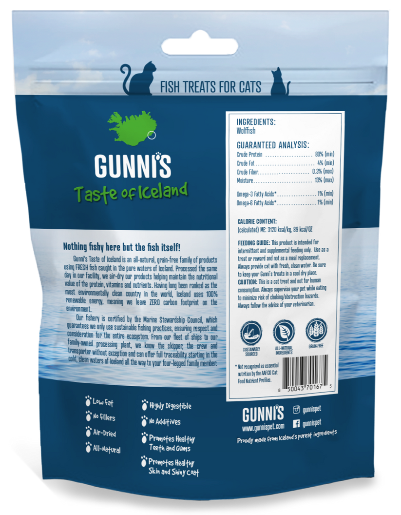 Gunni's Pet Wolf Fish Mini Morsels 1.5 oz